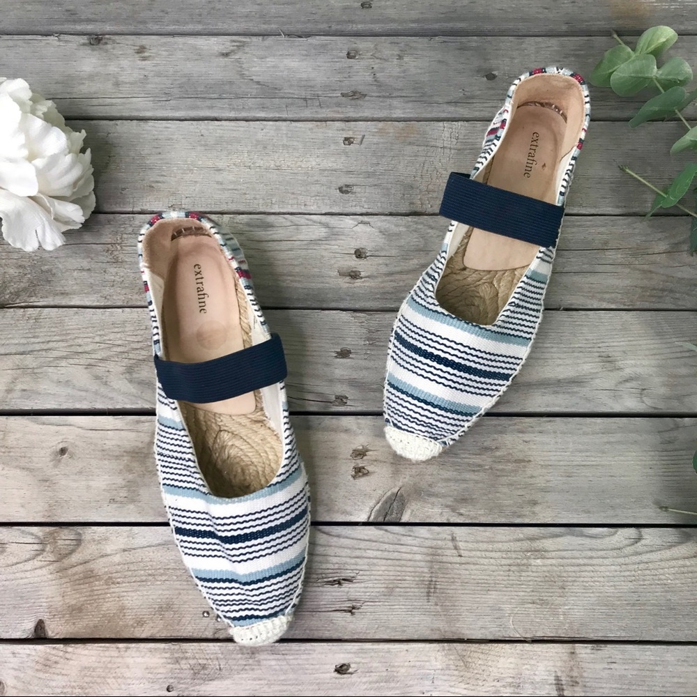 Extrafine | almond toe canvas espadrilles